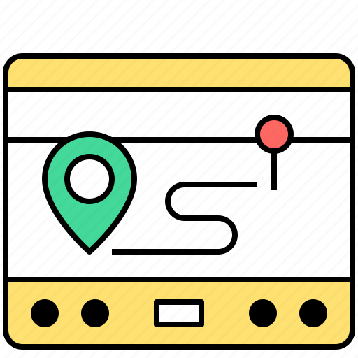 Gps, direction, pin, route, travel icon - Download on Iconfinder