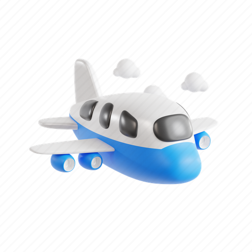 Flight, airplane 3D illustration - Download on Iconfinder