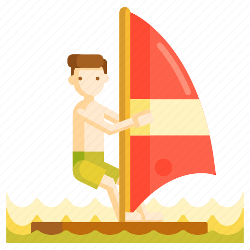 Surfing, windsurfer, windsurfing icon - Download on Iconfinder