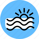 flood, grid, sunrice, water, water icon, water waves, waves