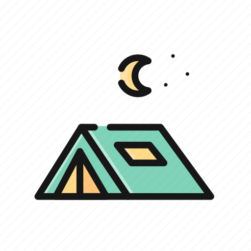 Camp, camping, holiday, night, summer, travel, vacation icon - Download on Iconfinder