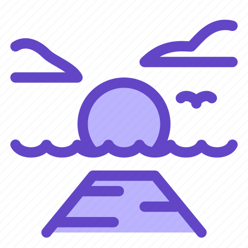 Beach, sunset, sea icon - Download on Iconfinder