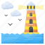 lighthouse, tower, building, sea, surveillance, beacon 