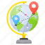 globe, location pin, navigation, direction, pointing, global 