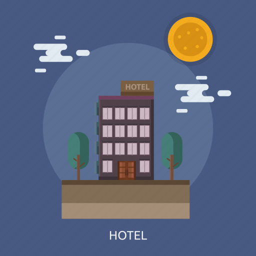 Cloud, holiday, hotel, sun, tree icon - Download on Iconfinder