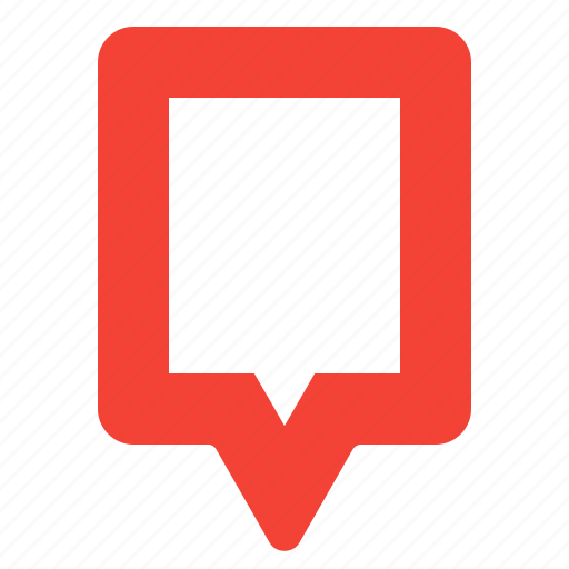 Pin, location, map, rectangle icon - Download on Iconfinder