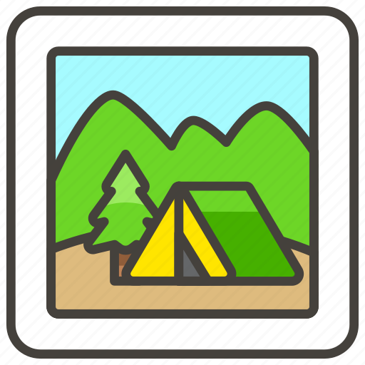 1f3d5, b, camping icon - Download on Iconfinder