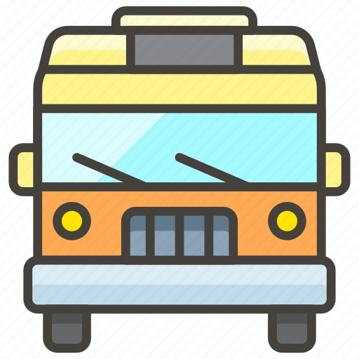 1f68d, bus, oncoming icon - Download on Iconfinder