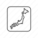 city, country, emoji, japan, map, silhouette of japan, location