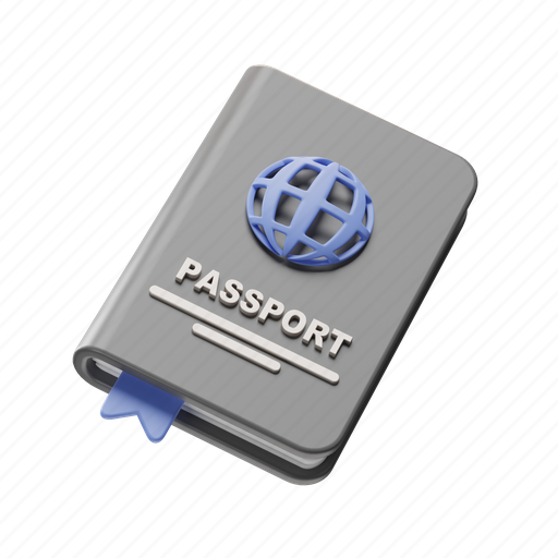 Passport, travel, holiday, vacation, tourist, summer, tourism 3D illustration - Download on Iconfinder
