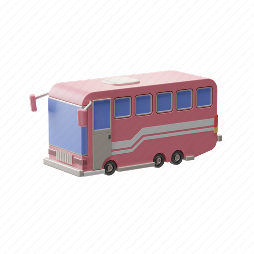 Bus, travel, holiday, vacation, tourist, summer, tourism 3D illustration - Download on Iconfinder