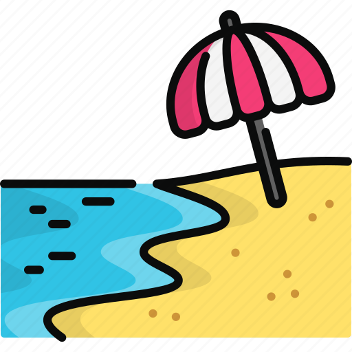 Beach, shore, coastline, coast, sea, summer, parasol icon - Download on Iconfinder