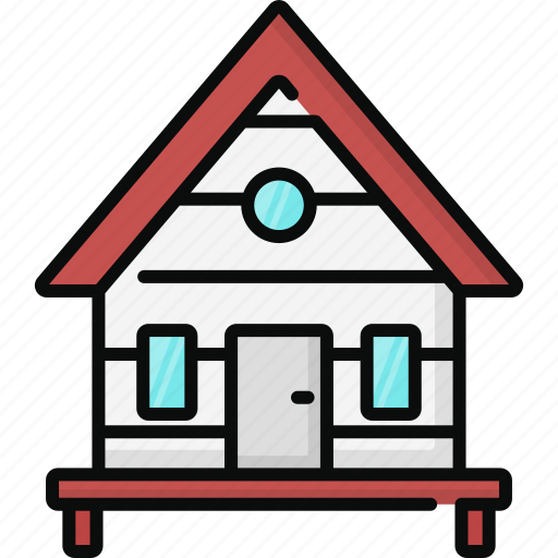 Bungalow, resort, beach house, beach hut, cottage, vacation, holiday icon - Download on Iconfinder