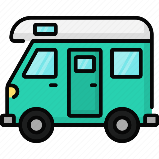 Caravan, camping van, campervan, car, holiday, vacation icon - Download on Iconfinder