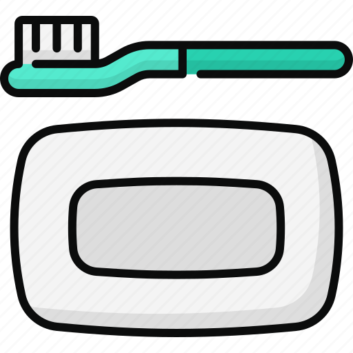 Toiletries, toothbrush, soap, hygiene, hygienic product, bath icon - Download on Iconfinder