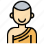 avatar, monk, person, profile, user 