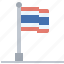 flag, flags, thailand, world 