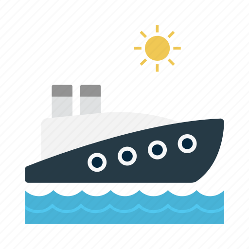 Boat, cruise, ship, sun, travel icon - Download on Iconfinder