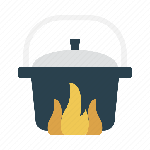 Burner, cooking, flame, pan, pot icon - Download on Iconfinder
