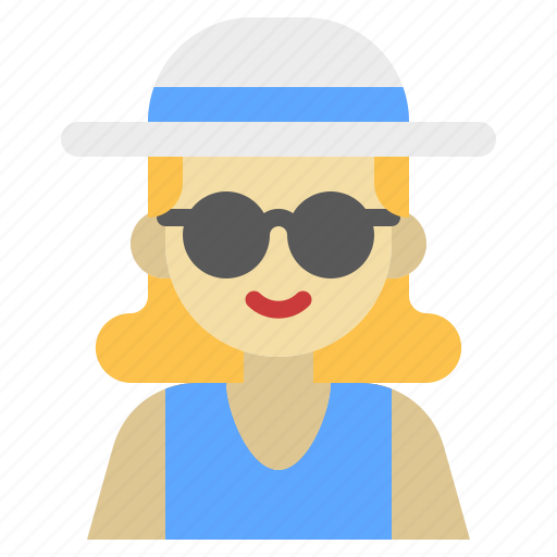Female tourist, girl, holiday, tourism, travel, traveller, vacation icon - Download on Iconfinder