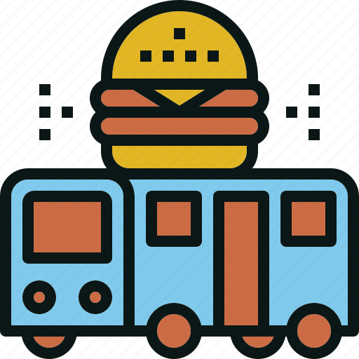 Bus, food, serve, service, transportation, travel icon - Download on Iconfinder