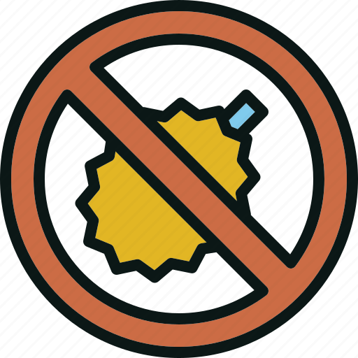 Allow, durian, fruit, no, not, smell icon - Download on Iconfinder