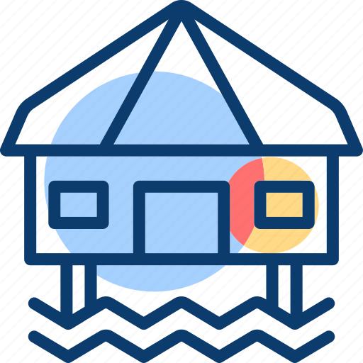 Bungalow, house, sea, vacation, summer, shelter, home icon - Download on Iconfinder