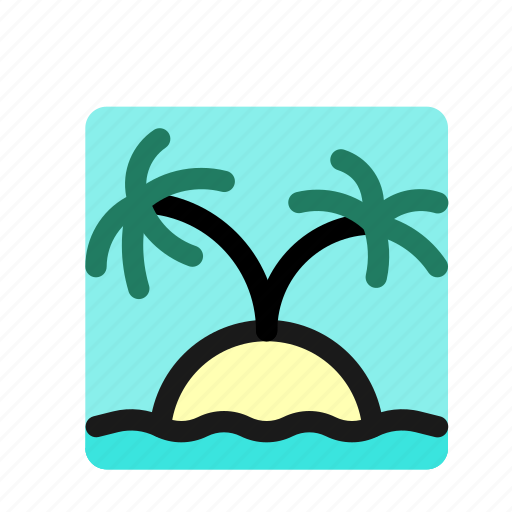 Beach, island, vacation, paradise, summer, remote, tropical icon - Download on Iconfinder