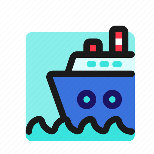Ferry, boat, ship, cruise, vacation, voyage, tour icon - Download on Iconfinder