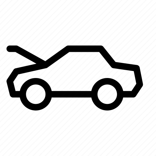 Hood, open, ajar, car, vehicle, frunk, automobile icon - Download on Iconfinder