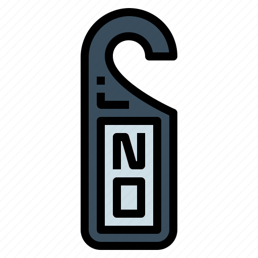 Door, hanger, holidays, signaling, sleeping icon - Download on Iconfinder