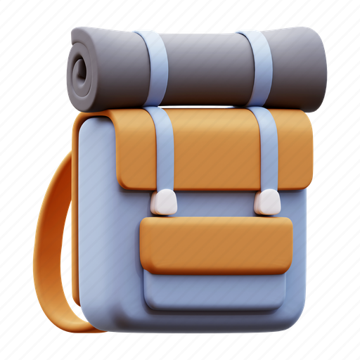 Backpack, travel, school bag, briefcase, suitcase, vacation 3D illustration - Download on Iconfinder