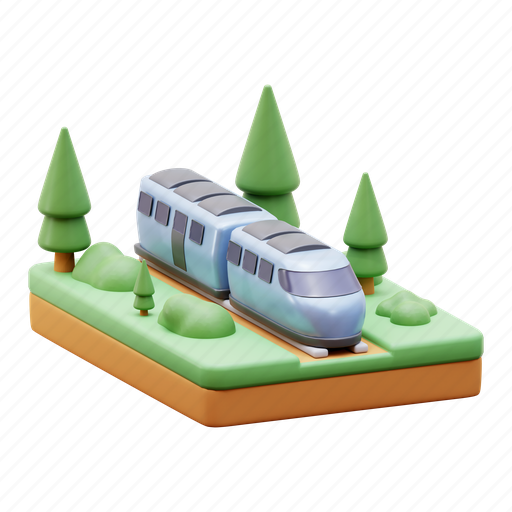 Train, locomotive, transportation, railway, subway 3D illustration - Download on Iconfinder