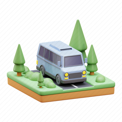 Traveling, bus, transportation, travel, autobus, transport, car 3D illustration - Download on Iconfinder