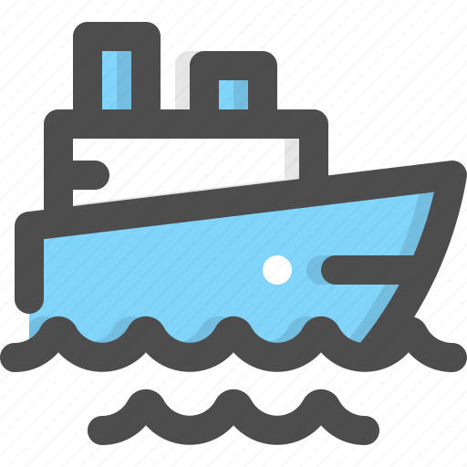 Boat, ferry, ocean, sea, ship, transport, travel icon - Download on Iconfinder