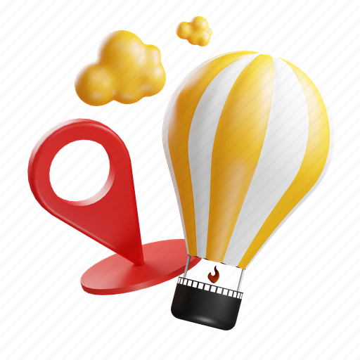.png, ballon, tag, travel, transport, air 3D illustration - Download on Iconfinder