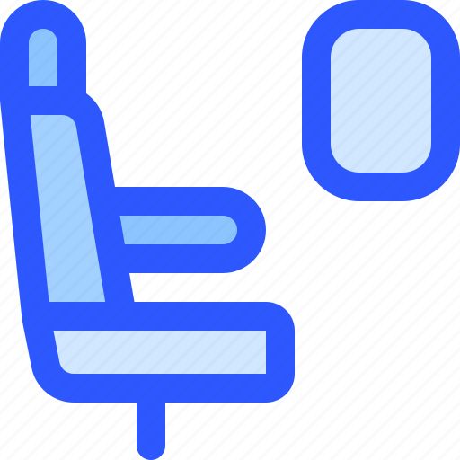 Airport, flight, seat, airplane, chair, travel icon - Download on Iconfinder