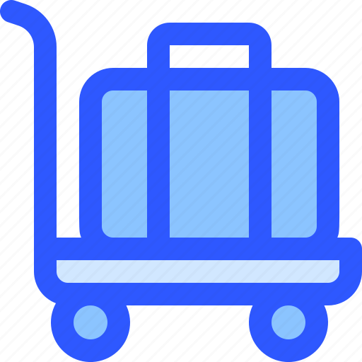 Airport, flight, trolley, baggage, luggage icon - Download on Iconfinder