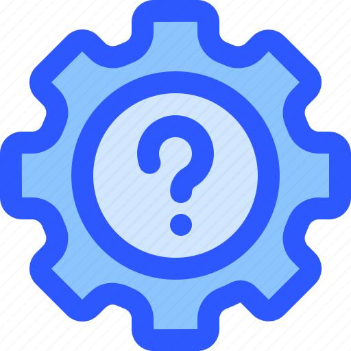 Help, support, gear question, maintenance, option, preference icon - Download on Iconfinder