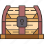 chest, wooden, storage, pirate, vintage 
