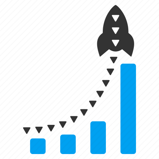 Bar chart, business, graph, report, rocket, statistics, success icon - Download on Iconfinder