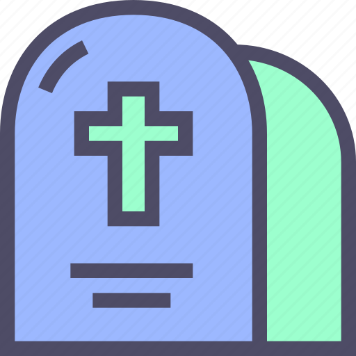 Cemetery, cross, grave, halloween, headstone icon - Download on Iconfinder