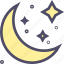 crescent, halloween, moon, night, star 