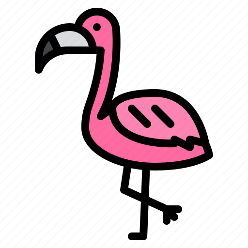 Flamingo, bird, animal, wildlife, tropical icon - Download on Iconfinder