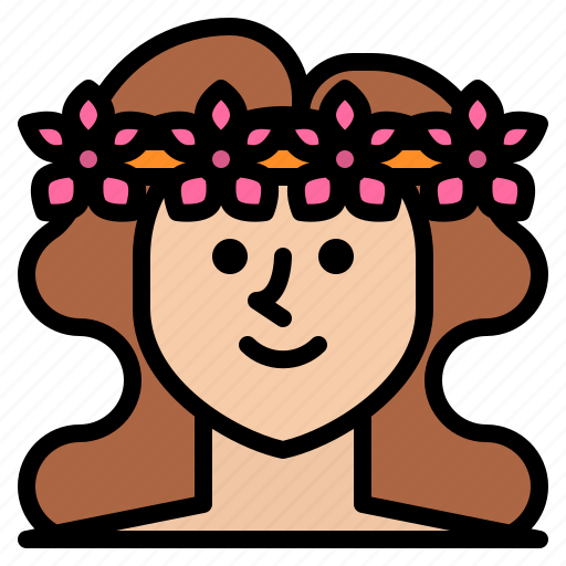 Woman, hawaiian, head, flower, decoration, accessories icon - Download on Iconfinder