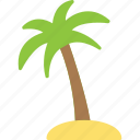 beach, palm, tree, vacation