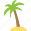 beach, palm, tree, vacation 