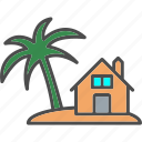 beach, house, coastal, maldives, ocean