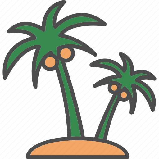 Beach, coconut, palm, sea, summer, tree icon - Download on Iconfinder