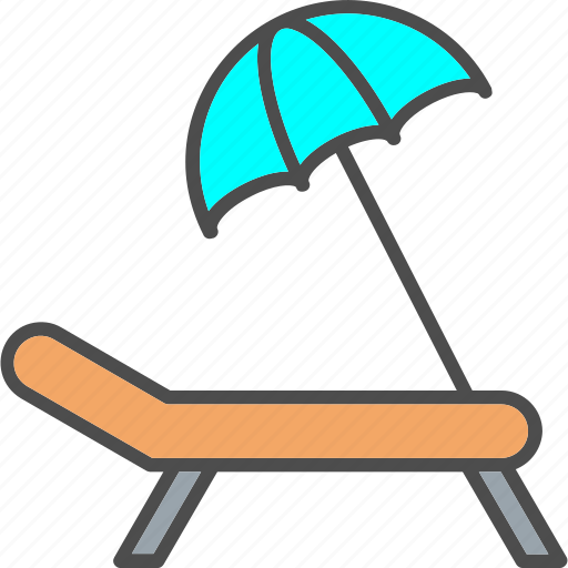 Beach, sun, summer, bed, umbrella icon - Download on Iconfinder